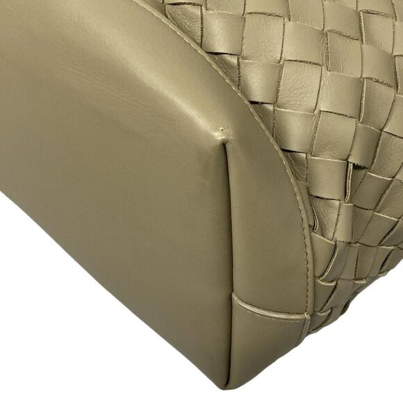 Auth BOTTEGA VENETA Intrecciato 650431 Taupe (Gray Beige) Leather - Picture 3 of 16